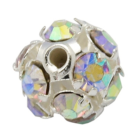 Brass Rhinestone Beads RB-H034-20-1