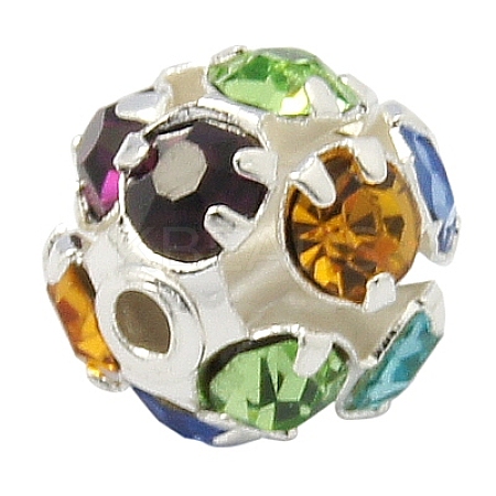 Brass Rhinestone Beads RB-H034-6-1