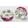 Brass Rhinestone Spacer Beads RSB04C04-1