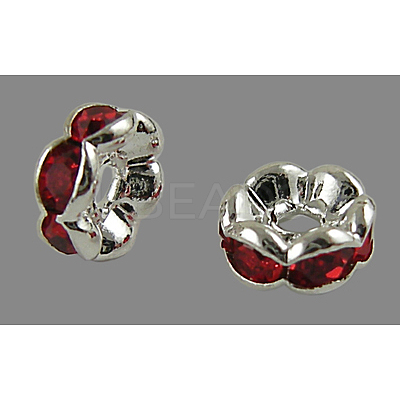 Brass Grade A Rhinestone Spacer Beads RSB160NF-08-1