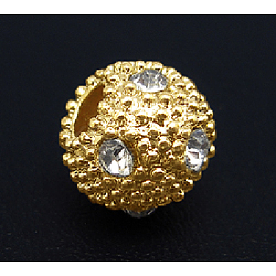 Alloy Rhinestone Beads RSB185-G-1