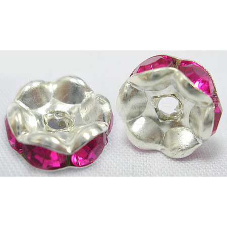 Brass Rhinestone Spacer Beads RSB04C04-1