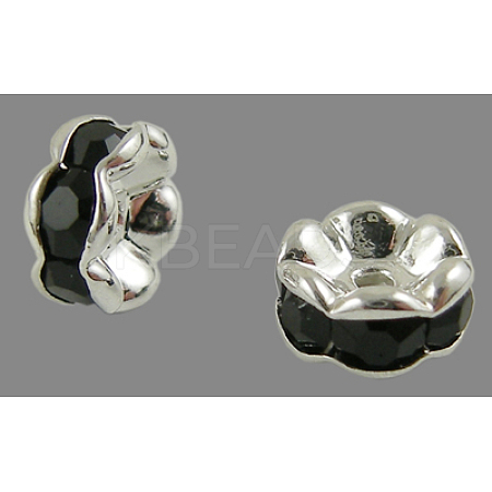 Grade A Brass Rhinestone Spacer Beads RSB160NF-04-1