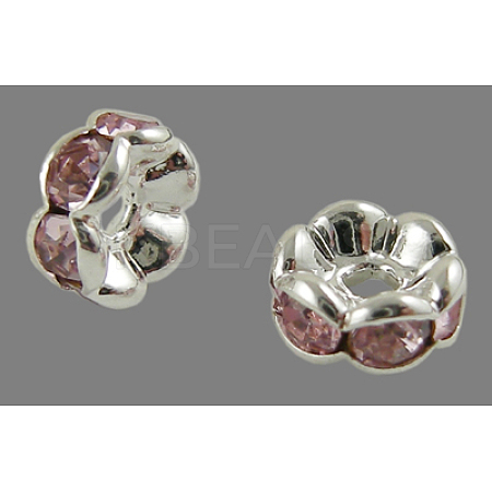 Brass Grade A Rhinestone Spacer Beads RSB160NF-07-1