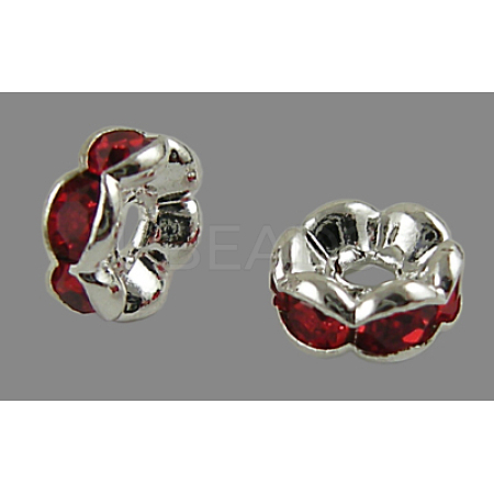 Brass Grade A Rhinestone Spacer Beads RSB160NF-08-1