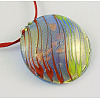 Handmade Silver Foil Glass Big Pendants SLSP097Y-2