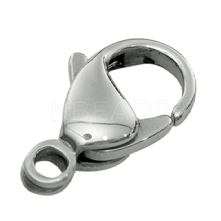 Tarnish Resistant 316 Surgical Stainless Steel Lobster Claw Clasps STAS-316-FL15A-1