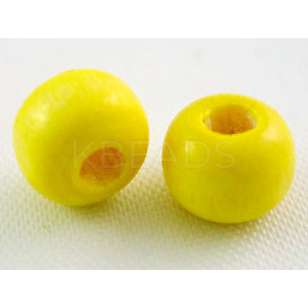 Dyed Natural Wood Beads TB092Y-3-1