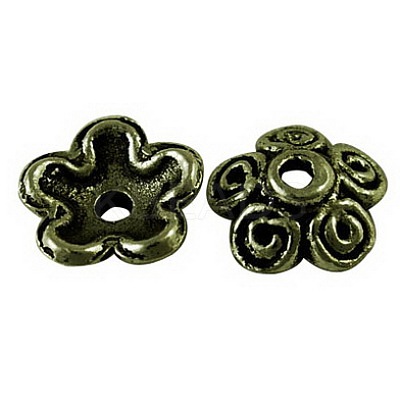 Tibetan Style Alloy Bead Caps TIBEB-LF0202YKG-AB-LF-1