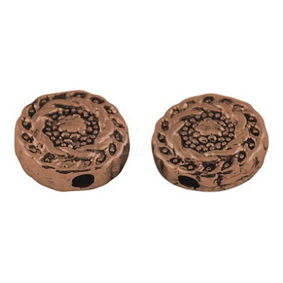 Tibetan Style Alloy Beads TIBEB-R022-R-LF-1