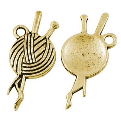 Tibetan Style Pendants TIBEP-LF10465YKG-AG-FF-1