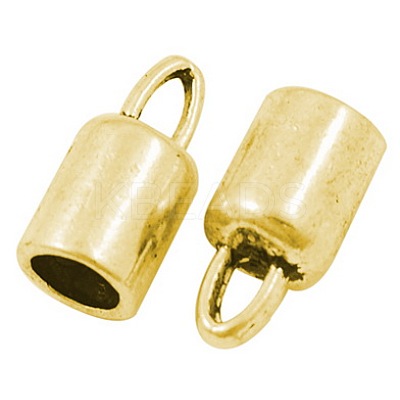 Tibetan Style Alloy Cord Ends TIBEP-LF9369YKG-AG-LF-1