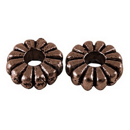 Tibetan Style Spacer Beads TIBEB-LF0720YKG-R-FF-1