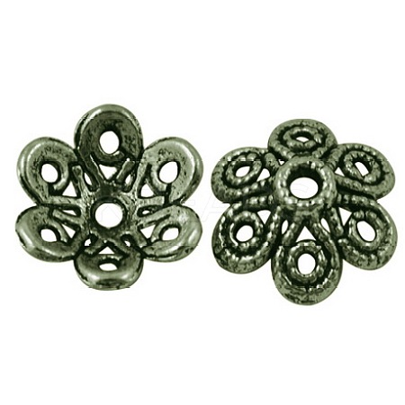 Tibetan Style Alloy Fancy Bead Caps TIBEB-LF10883YKG-AB-FF-1