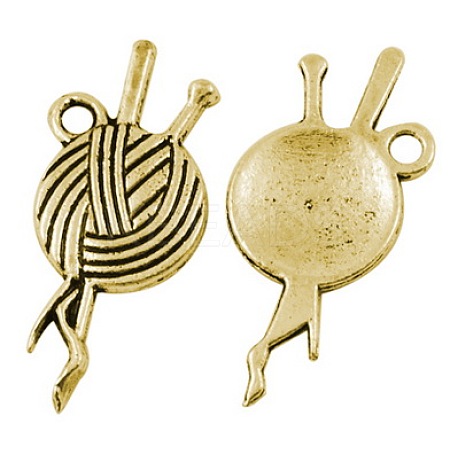 Tibetan Style Pendants TIBEP-LF10465YKG-AG-FF-1