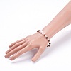 Natural Rose Quartz Stretch Bracelets BJEW-JB03747-04-3