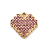 304 Stainless Steel Rhinestone Charms STAS-M092-06G-2