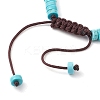 Natural Howlite Braided Bead Bracelets BJEW-JB11114-01-4