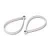 Non-Tarnish 304 Stainless Steel Open Back Bezel Teardrop Pendants STAS-Z040-11B-P-2