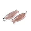 Natural Strawberry Quartz Carved Pendants G-G314-01P-01-2