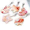 Acrylic Diamond Painting Hamsa Hand Pendant Keychain Kits PW-WG42451-01-5