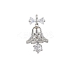 Rack Plating Brass with Cubic Zirconia Pendants KK-Q010-08P-1