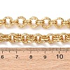 8MM 304 Stainless Steel Textured Double Rolo Chain Necklaces for Women NJEW-G194-05G-01-5