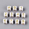 PVD Vacuum Plating Acrylic Beads PACR-T010-004G-2