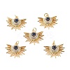 Brass Micro Pave Cubic Zirconia Pendants X-ZIRC-P092-006G-RS-1