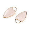 Natural Rose Quartz Pendants G-I393-01G-01-2