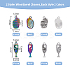 80Pcs 4 Styles Alloy Pendants FIND-DC0003-07-2