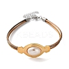 304 Stainless Steel Multi-strand Bracelets BJEW-A036-07G-4