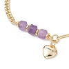 Brass Charm Bracelets BJEW-JB13363-3
