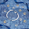 12Pcs 2 Colors 201 Stainless Steel Connector Charms STAS-UN0048-28-3