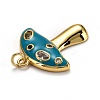 Autumn Theme Real 18K Gold Plated Brass Micro Pave Cubic Zirconia Pendants ZIRC-L100-019-G-4