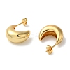 Rack Plating Brass Curved Midi Stud Earrings EJEW-L224-55G-2