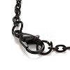 Rectangle with Word I Love You 304 Stainless Steel Pendant Necklace with Alloy Cable Chain for Women LS-NJEW-M192-01B-4