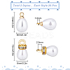 40Pcs 2 Style ABS Plastic Imitation Pearl Charms KK-SC0002-89-2