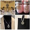 100pcs 2 Styles Nautical Theme Wood Big Pendants WOOD-CJ0001-72-7