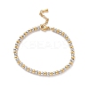 PVD Vacuum Plating 201 Stainless Steel Round Beaded Bracelet for Women STAS-D179-03GP-02-1