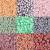 90Pcs 9 Styles Handmade Polymer Clay Beads CLAY-SC0002-77-1