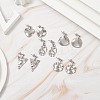 Non-Tarnish 5 Pairs 5 Style Twist Triangle & Nugget & Flat Round 304 Stainless Steel Dangle Stud Earrings Set for Women EJEW-JE05090-01-2