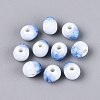 Handmade Crackle Porcelain Beads PORC-Q008-06B-06-1