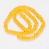 Faceted Bicone Transparent Glass Bead Strands GLAA-J082-A14-2