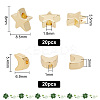 40Pcs 2 Style Brass Beads KK-GO0001-04-2