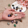 20Pcs 10 Style Natural & Synthetic Mixed Gemstone European Beads G-CD0001-06-4