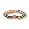 Rack Plating Brass Micro Pave Cubic Zirconia Twister Clasps KK-NH0002-17G-02-1
