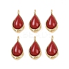 Natural & Synthetic Mixed Gemstone Teardrop Charms KK-B157-33G-2
