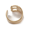 Ion Plating(IP) 304 Stainless Steel Initial Letter B Open Cuff Rings for Women RJEW-G285-17G-3