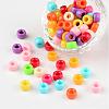 Opaque Acrylic European Large Hole Beads X-PL338-1